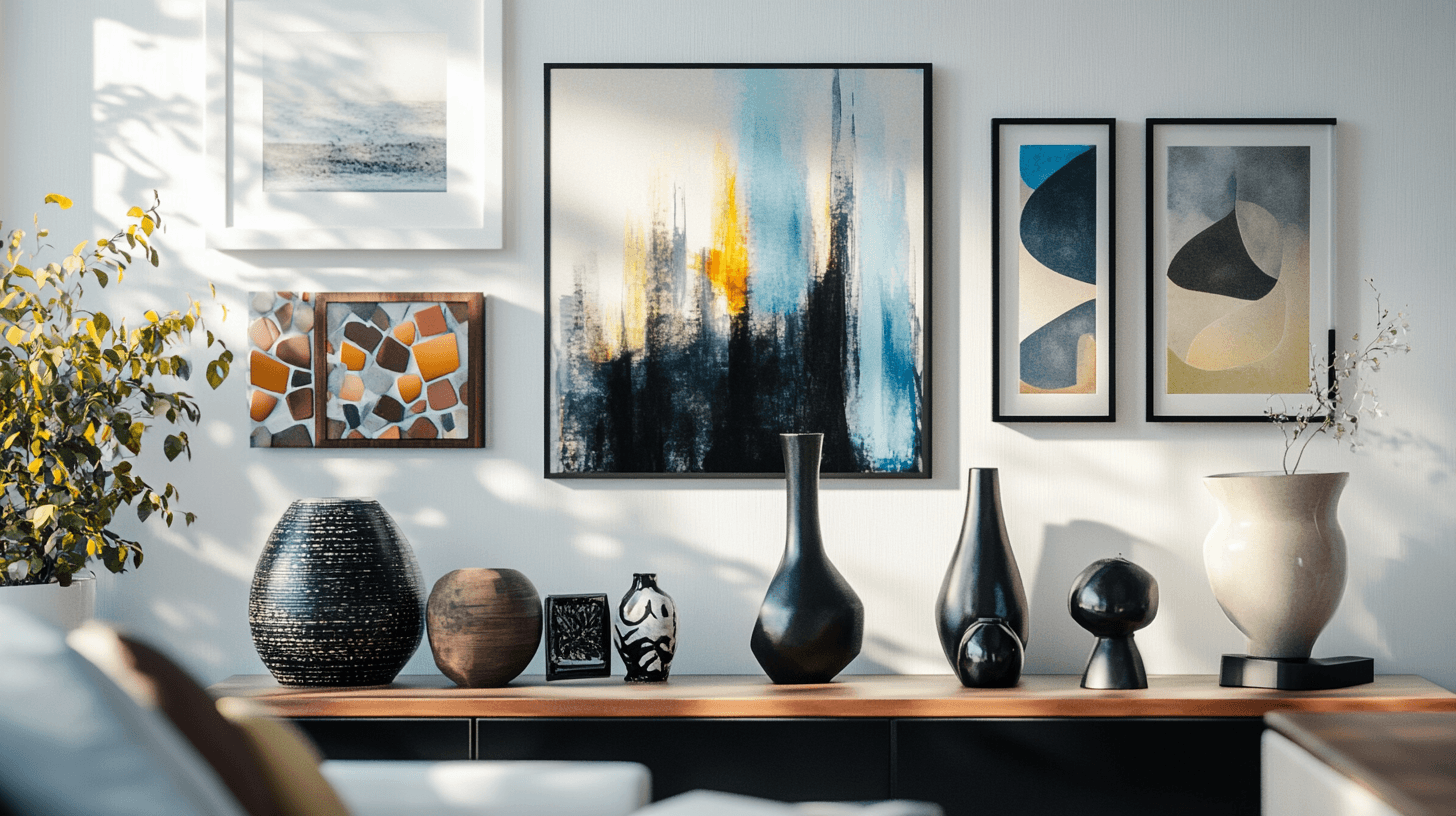 Kunstwerke als stilvolle Highlights im Wohnzimmer