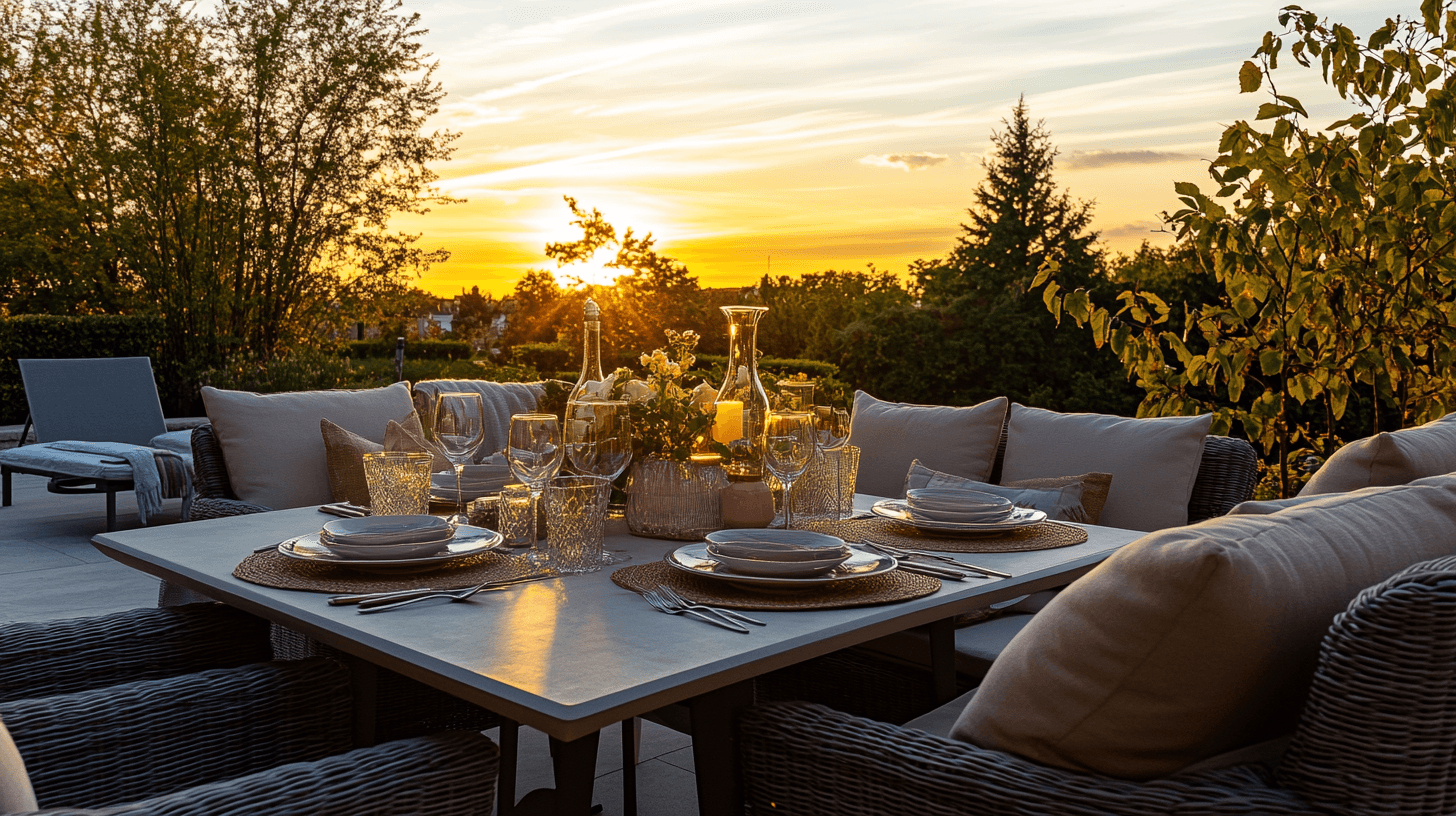 Essbereich im Freien: Ideen für gemütliche Abendessen unter freiem Himmel