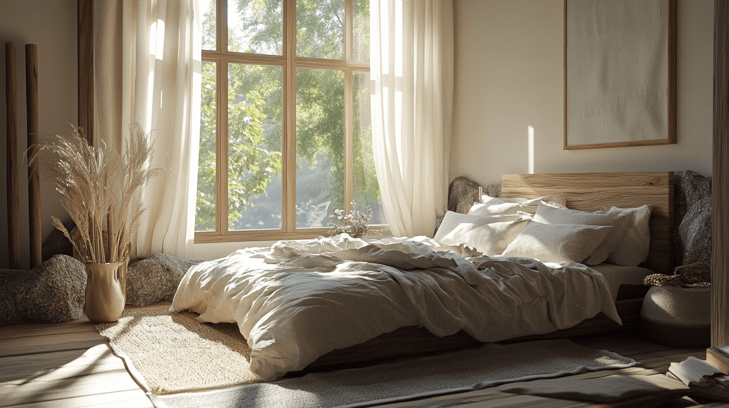 Schlafzimmer mit natürlichen Materialien: Nachhaltigkeit trifft auf Design