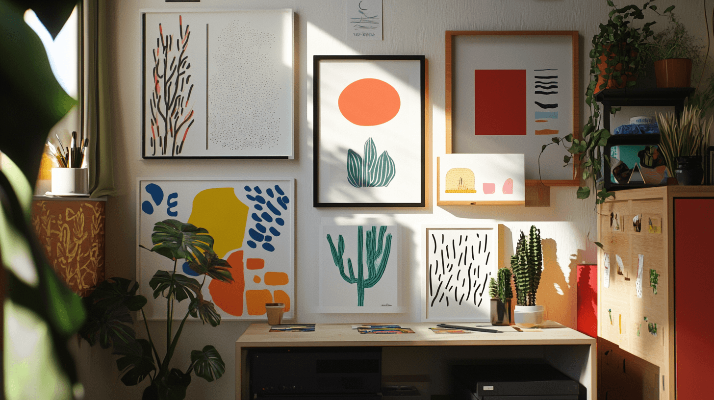 Dekoration und Inspiration im gemütlichen Atelier