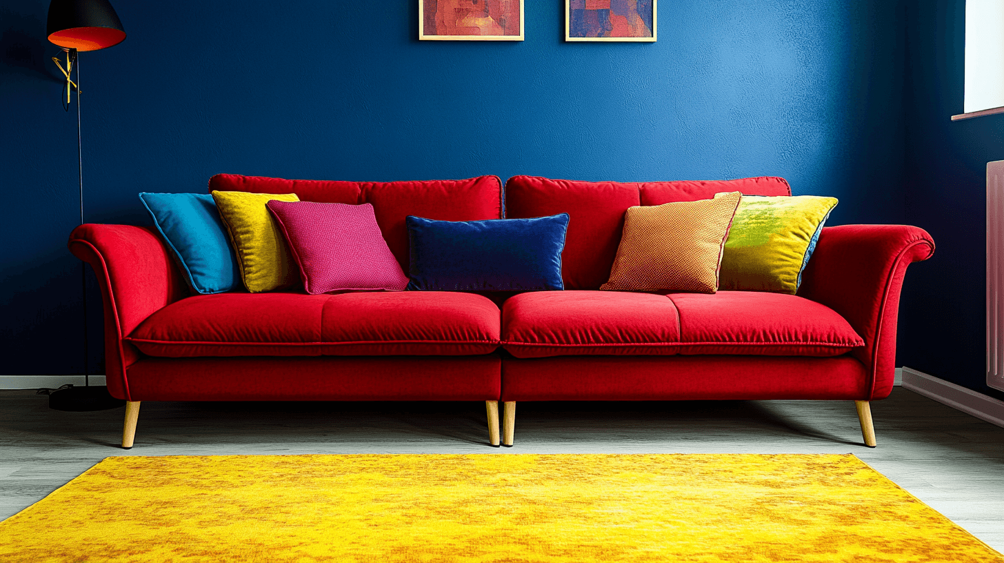 Farbkontraste im Wohnzimmer: Ein Spiel mit Licht und Schatten