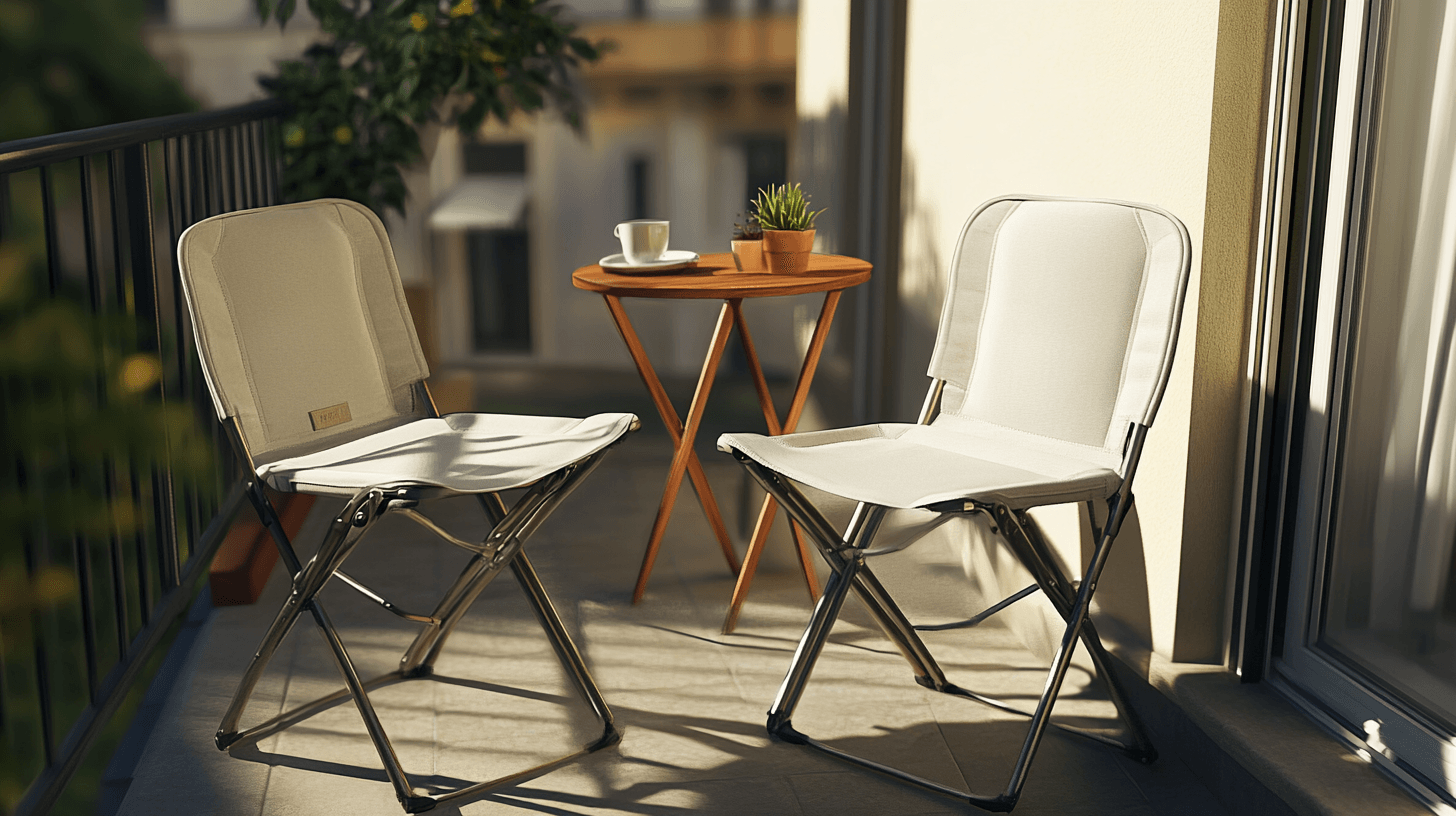 Platzsparende Möbel für kleine Balkone