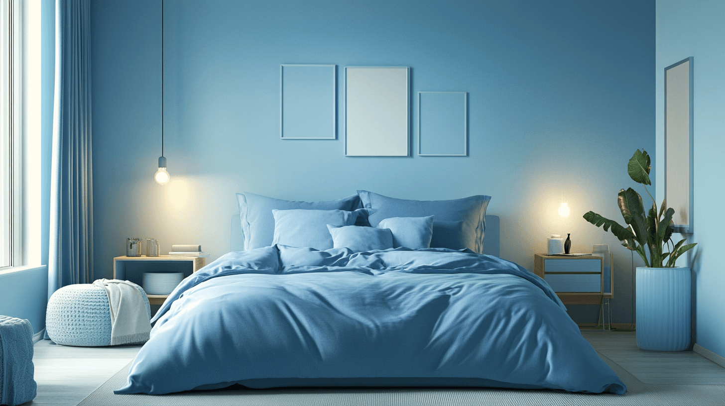 Blaue Schlafzimmer: Entspannung und Erholung durch kühle Farben