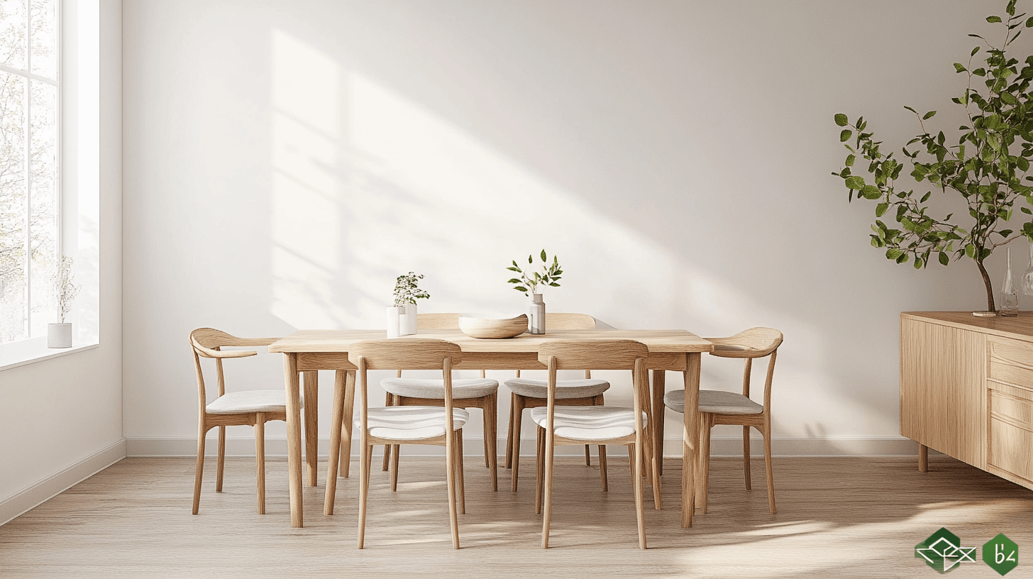 Farbgebung im nordischen Esszimmer
