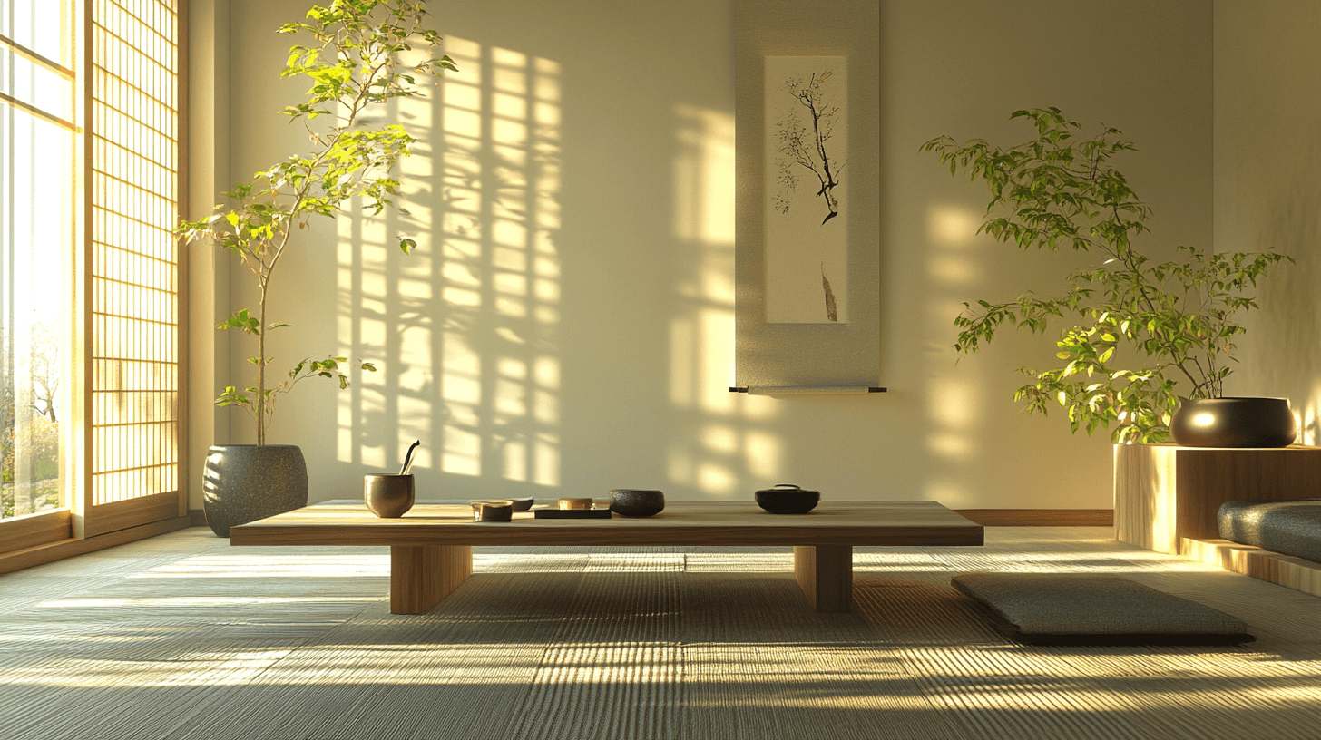 Möbel und Dekoration im Zen-Minimalismus