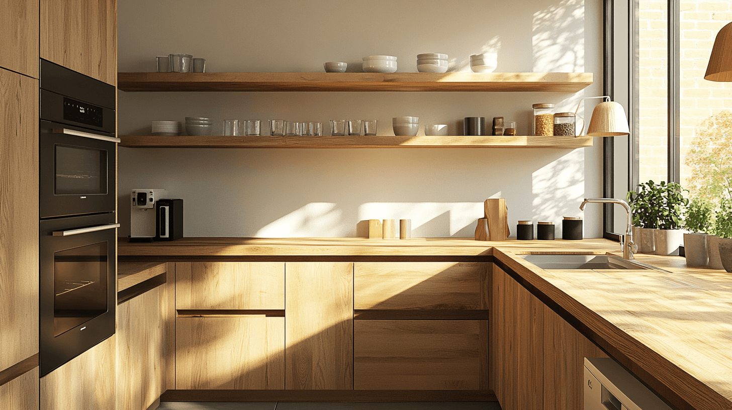 Gestaltungsideen für eine zeitgemässe Küche mit Holz