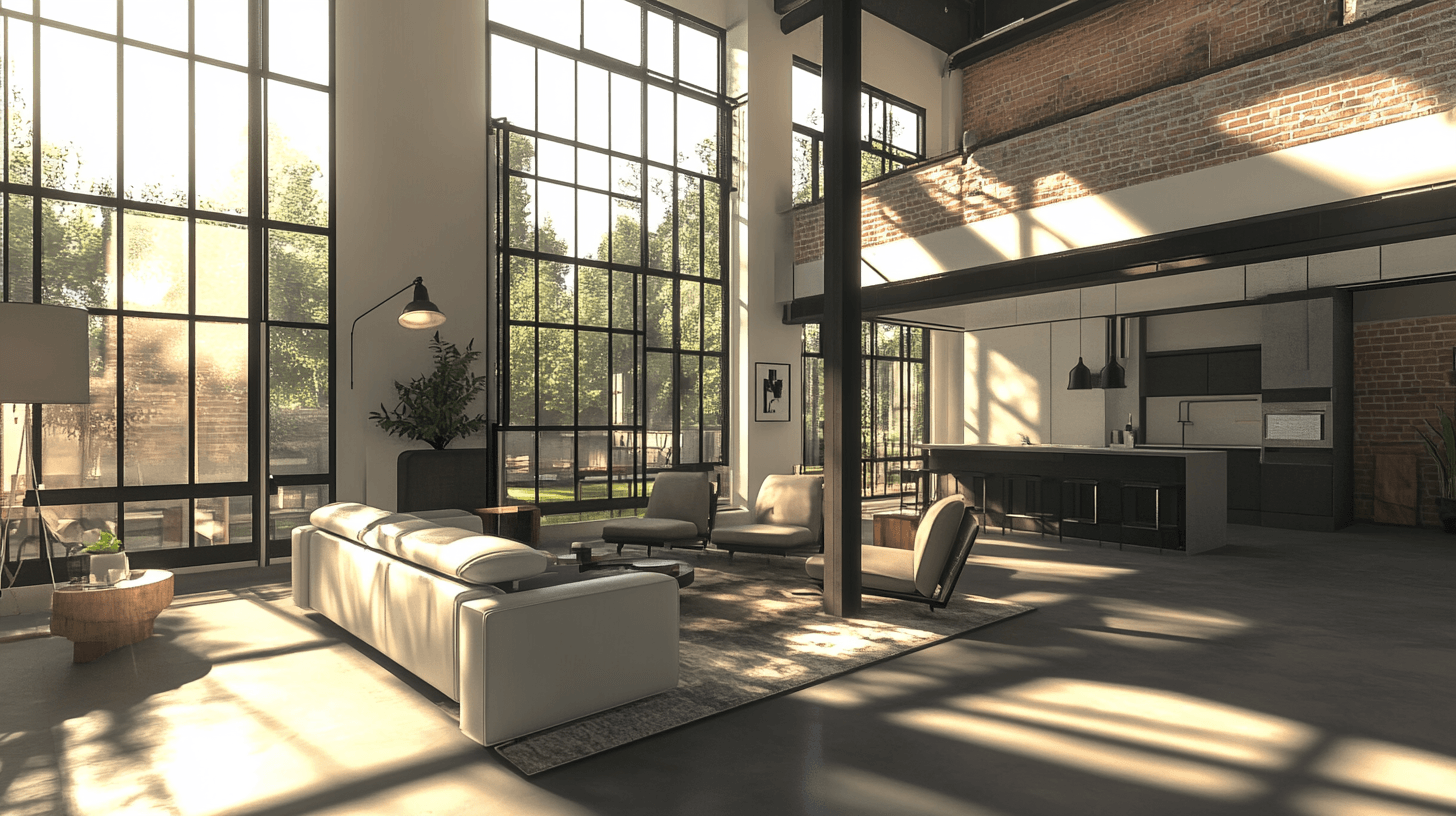 Loft-Wohnzimmer einrichten: Offen und modern