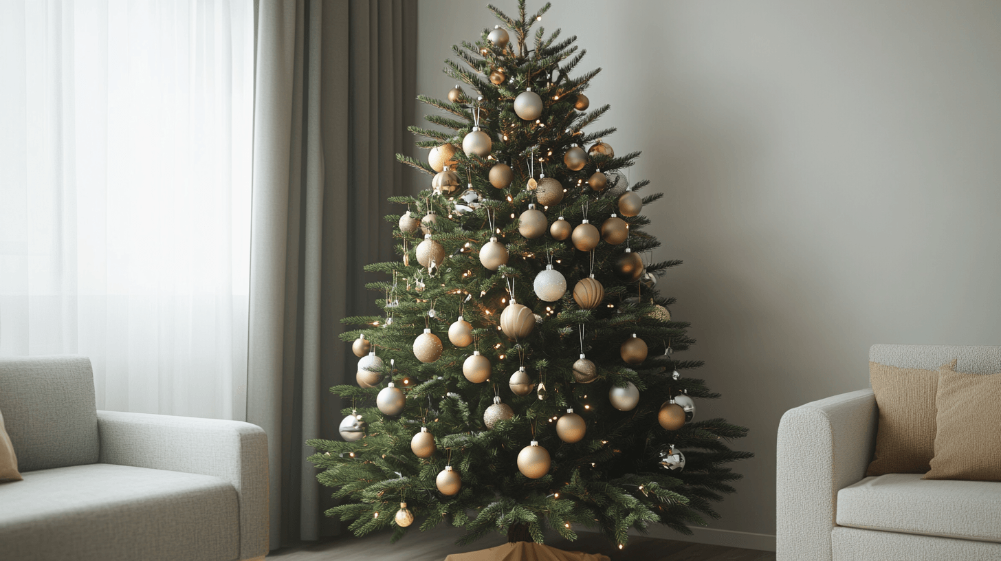 Zeitgemässe Dekorationen für den Weihnachtsbaum