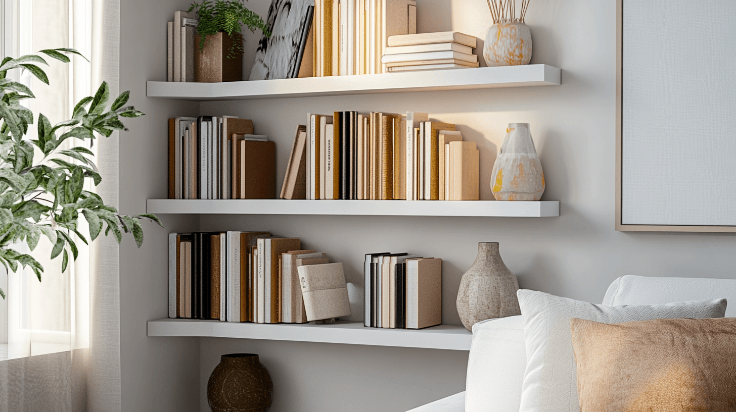 Eckregale im Wohnzimmer: Elegant und praktisch