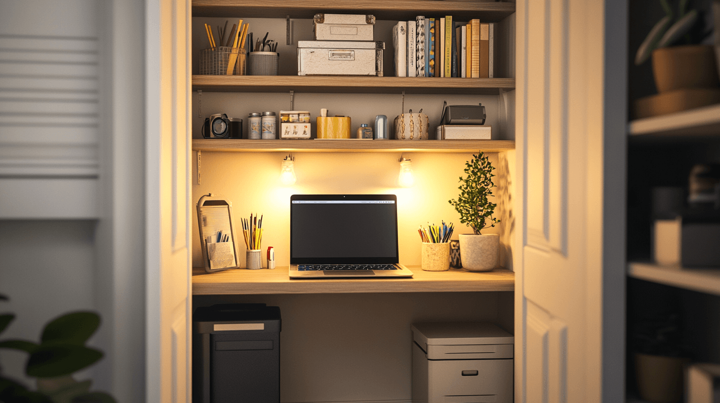 Büro im Kleiderschrank: Clevere Home-Office-Lösung auf begrenztem Raum