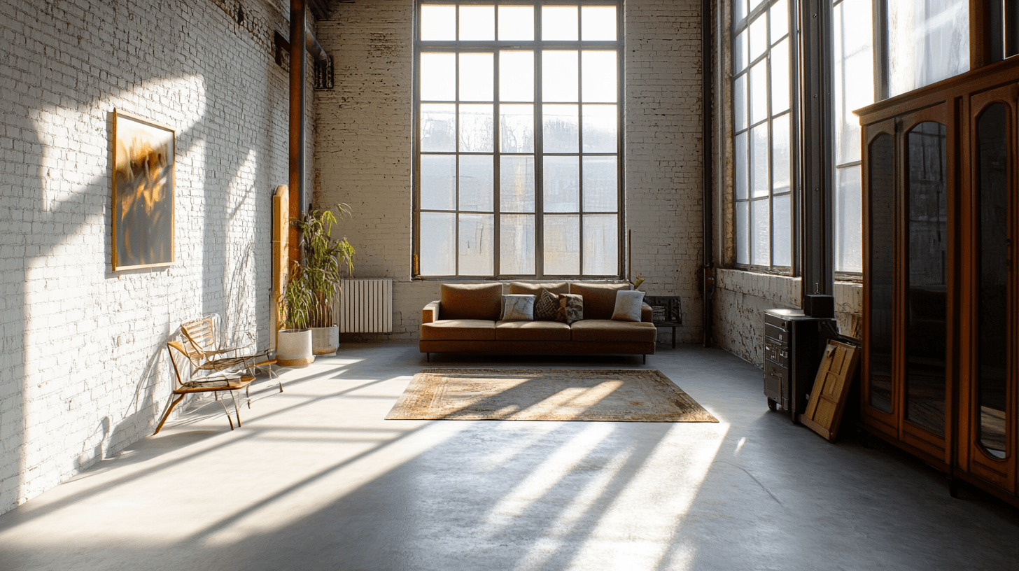 Dekoration im Loft-Wohnzimmer: Weniger ist mehr