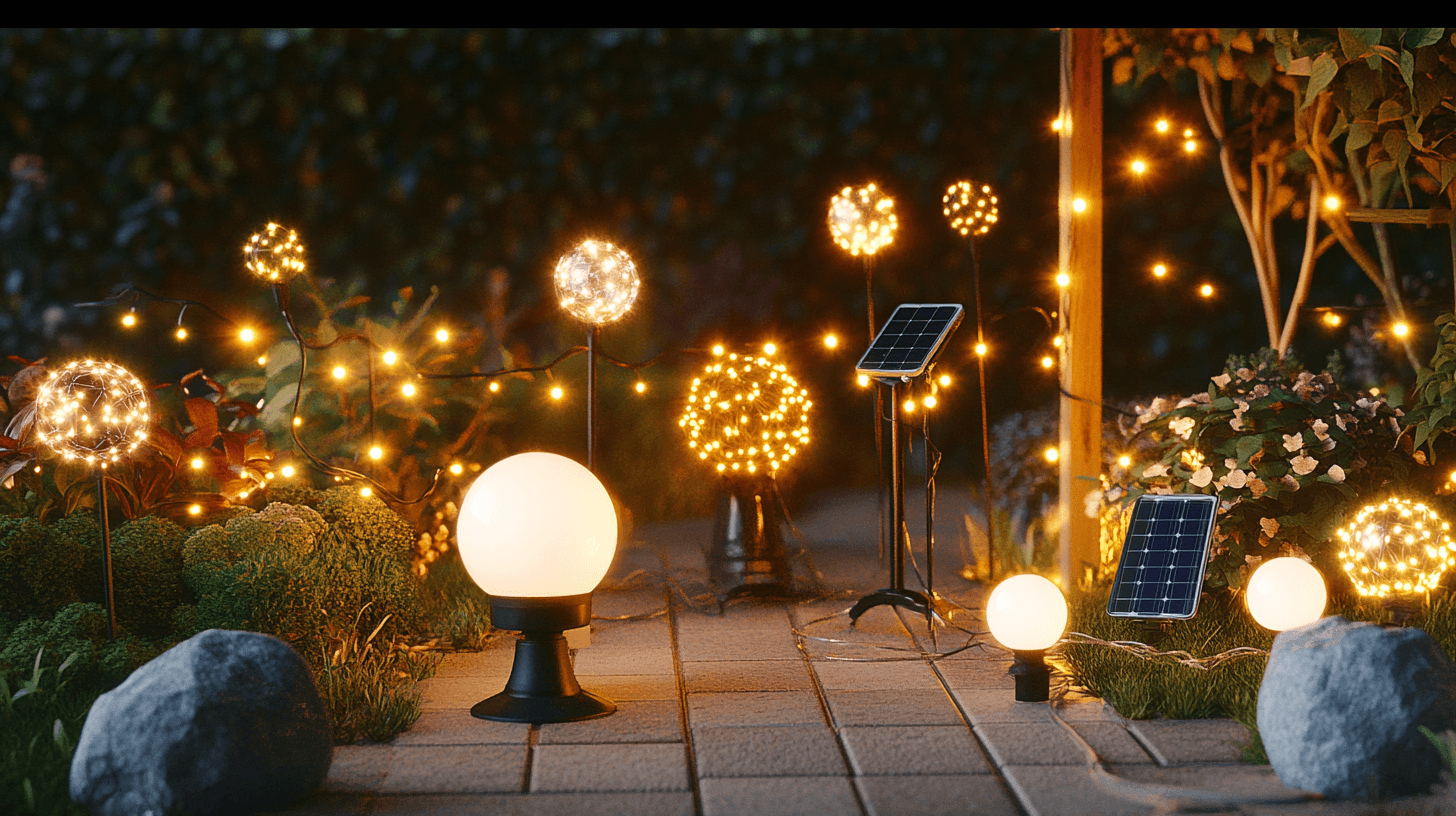 Unterschiedliche Typen von Lichterketten für den Garten
