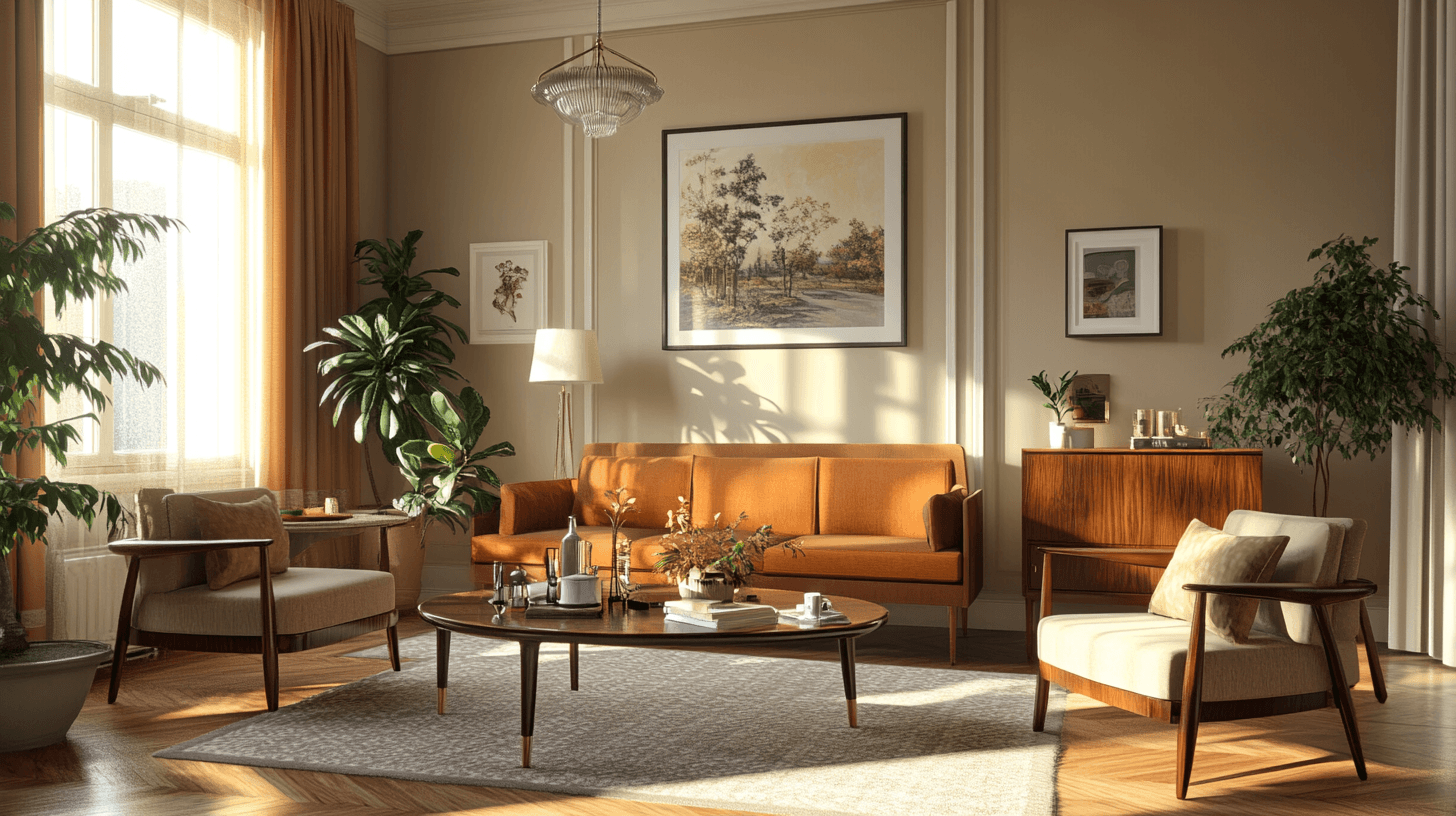 Wohnzimmer im Mid-Century-Stil: Klassiker neu gedacht