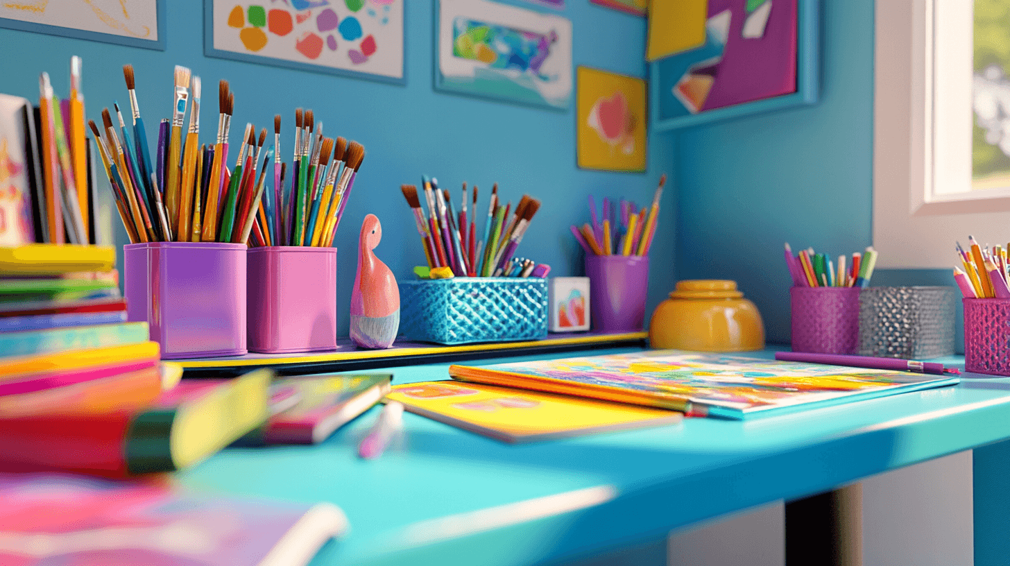 Kreativer Arbeitsplatz: Kinderschreibtische