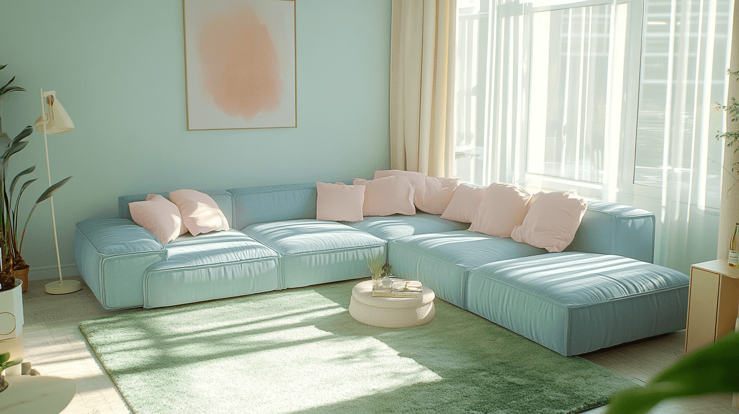 Pastellfarben im Wohnzimmer: Zarte Eleganz