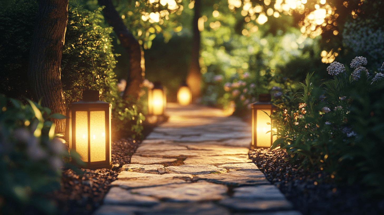 Originelle Ideen zur Platzierung von Laternen im Garten