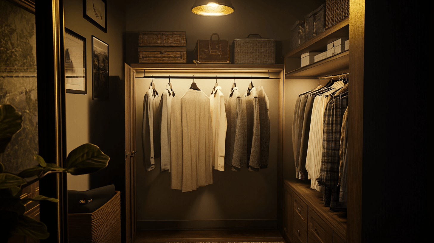 Dekoration und Ambiente in der Garderobe