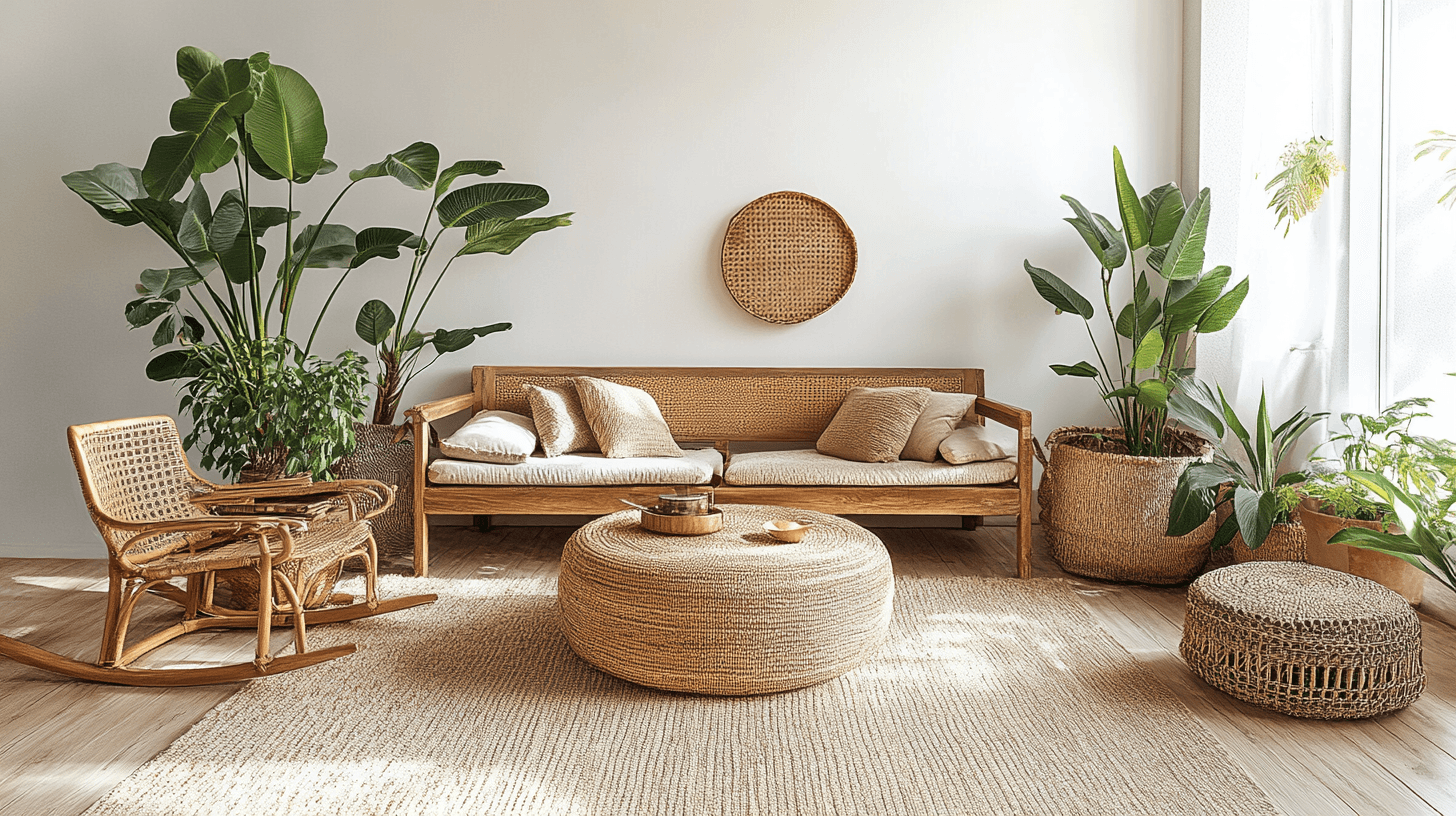 Möbel und Materialien für eine natürliche Atmosphäre