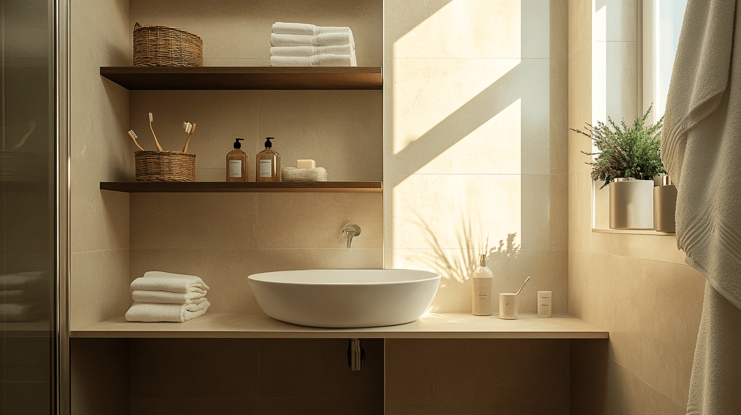 Badezimmerregale: Struktur und Stil