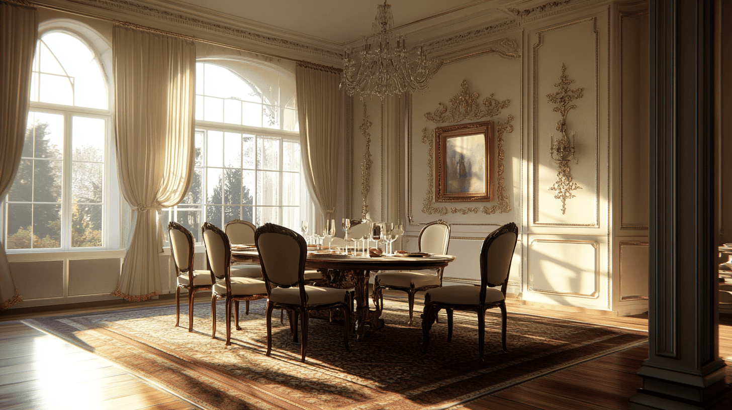 Farbwahl und Materialien im traditionellen Esszimmer