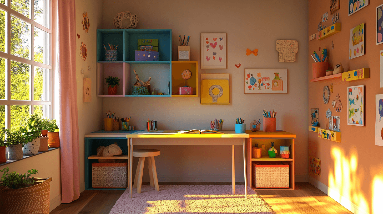Kinderzimmer mit integriertem Lernbereich: Funktion und Spass kombinieren