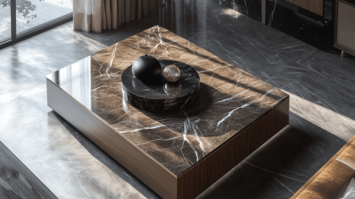 Hochwertige Materialien: Marmor, Holz und weitere