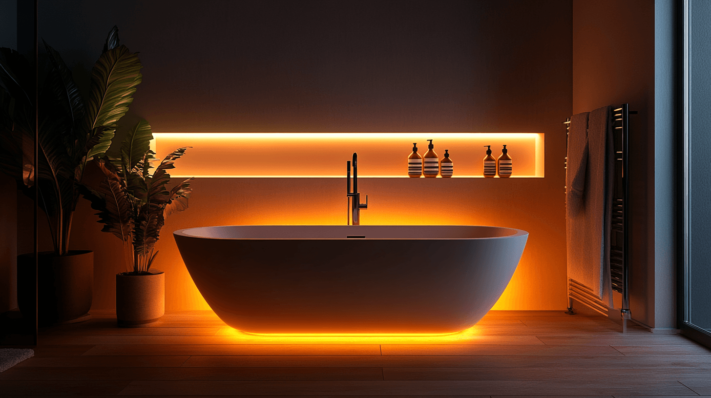 Luxus und Entspannung: Das Badezimmer mit einer freistehenden Badewanne