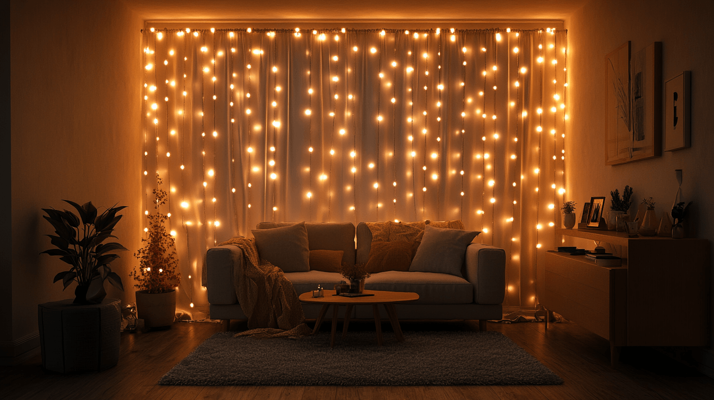 Lichterketten im Wohnzimmer: Eine einladende Stimmung kreieren