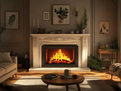 Wohnzimmer mit Kamin: Behaglichkeit und Wärme für kühle Tage